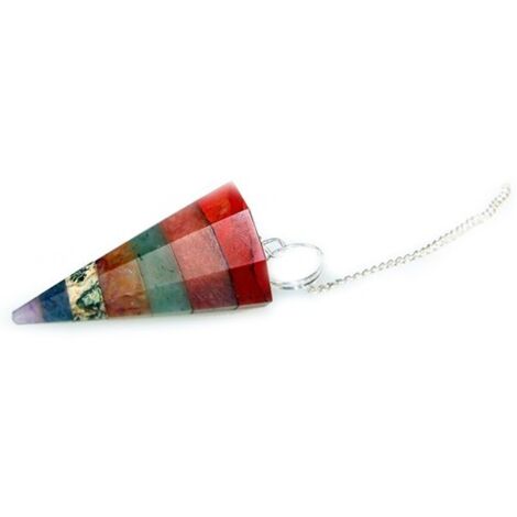 Pendule à 7 tranches de style chakra- Vendu par 1 (1/2)