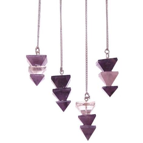 Pendule à trois pyramides - (asst)- Vendu par 1 (1/2)