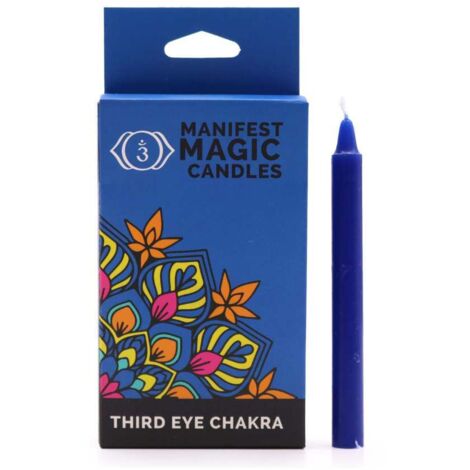 Lot de 12 bougies magiques - Chakra du troisième œil (1/5)