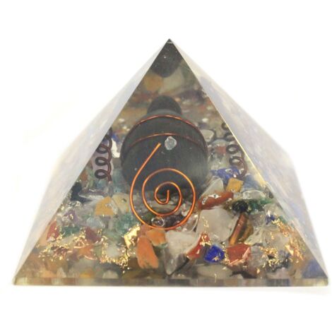 Pyramide d'orgonite Med 60 mm Gemchips. Cuivre. Tortue- Vendu par 1 (1/2)