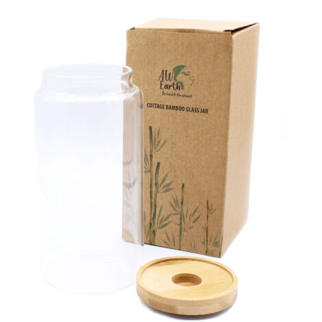 Pot en Verre en Bambou Cottage - 15 cm- Vendu par 1 (1/3)