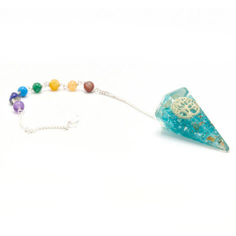 Pendule Chakra Pouvoir Orgonite - Arbre de Vie- Vendu par 1 (1/3)