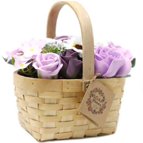 Grand bouquet de lilas dans un panier en osier- Vendu par 1 (1/3)