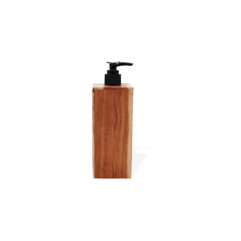 Distributeur de savon en bois de teck naturel - Carré- Vendu par 1 (1/4)