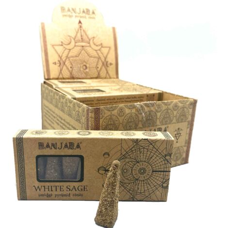 Cônes pyramidaux Banjara Smudge - Sauge blanche- Vendu par 1 (1/4)