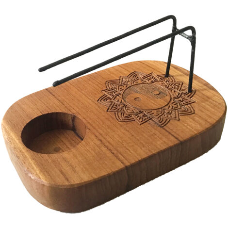 Chauffage Palo Santo - Bois de Teck - Design Yin & Yang- Vendu par 1 (1/3)
