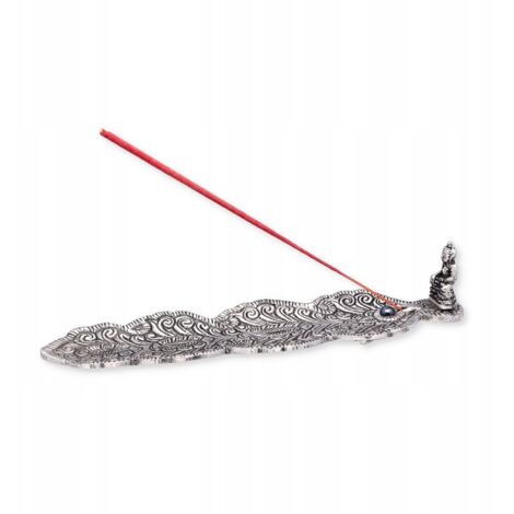 Porte-encens Bouddha Long en Aluminium Poli 20cm- Vendu par 1 (1/5)