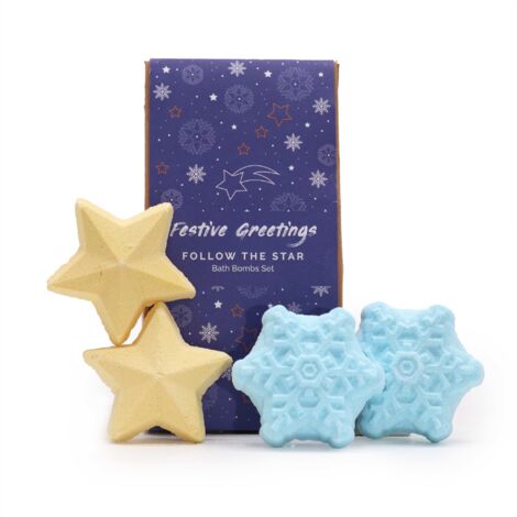 Suivez le coffret cadeau de bombes de bain Star Christmas- Vendu par 1 (1/4)