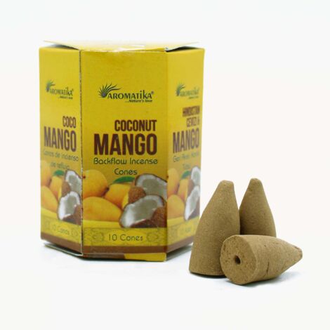 Encens Masala Backflow pack de 10 - Noix de coco et mangue- Vendu par 1 (1/2)