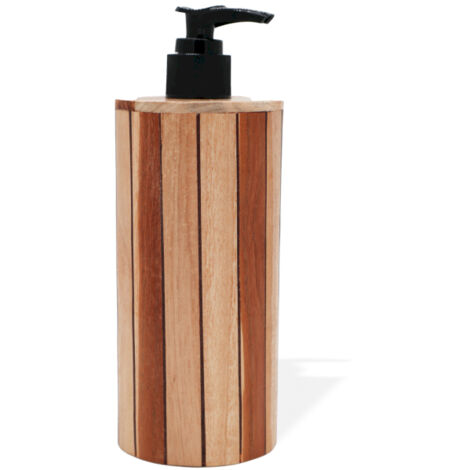 Distributeur de Savon en Teck Naturel - Rond- Vendu par 1 (1/4)