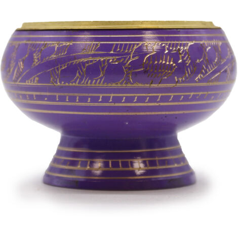 Grand pot d'encens au charbon de bois Chakra - Couronne- Vendu par 1 (1/2)