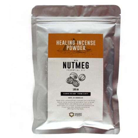 Poudre d'encens curative - Noix de muscade 100 g- Vendu par 1 (1/2)