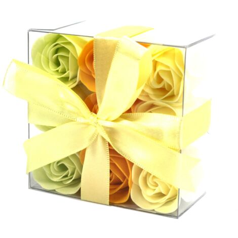Ensemble de 9 fleurs de savon - Roses de printemps- Vendu par 1 (1/4)