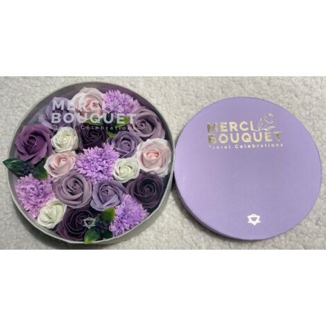 Boîte Ronde - Rose Lavande & Oeillet- Vendu par 1 (1/4)
