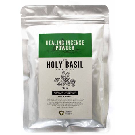 Poudre d'encens curative - Basilic sacré 100 g- Vendu par 1 (1/2)