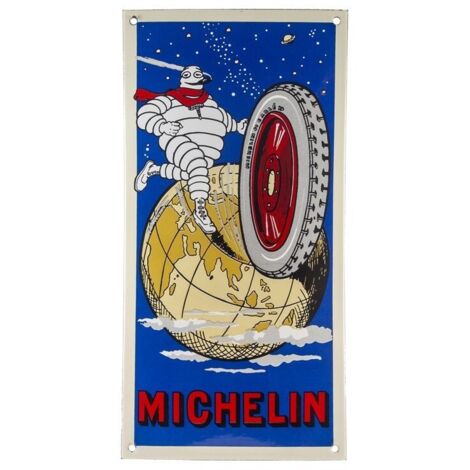 Horloge Murale émaillée Bombée MICHELIN – Plaque Métal Publicitaire – Neuve