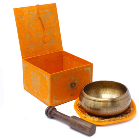Ensemble de bols chantants cinq bouddhas 10 cm (min 400 g)- Vendu par 1 (1/4)
