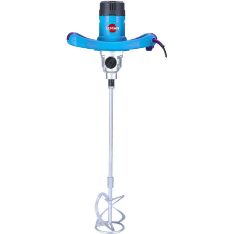 Leman – Malaxeur 1300W 2 vitesses – Vitesse 1: 200-450 t/min, Vitesse 2: 350-700 t/min – Pour colles, enduits, peintures – Ø 120 mm - LOMAX130