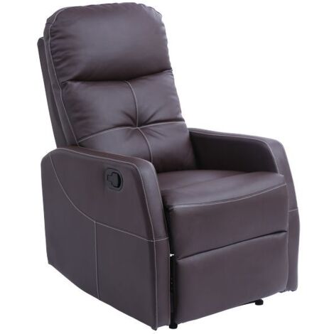 Fauteuil de relaxation Mercato - Simili-cuir Chocolat (1/5)