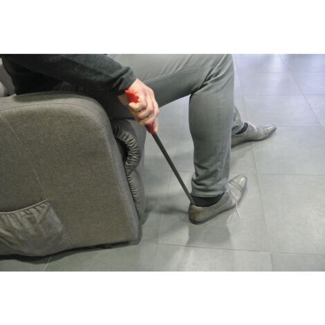 Chausse-pied En Métal DELFA - Longueur Confortable 52 Cm, Très Stable Pour Enfiler Vos Chaussures Facilement