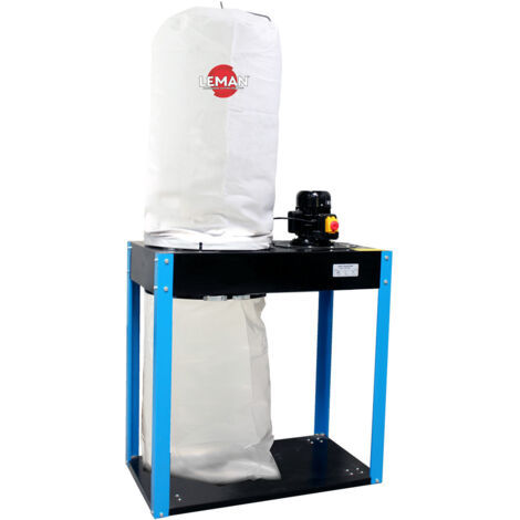 Leman – Aspirateur à copeaux 230V 1500W 2900m3/h – Capacité 165L – Pour machines à bois – ASP165