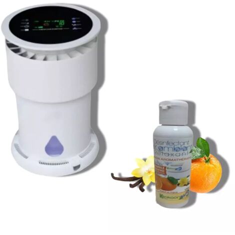 KIT COMPOSE D'UN PURIFICATEUR D'AIR MISTRAL 200M2 ET D'UN DESINFECTANT RELAXANT CONCENTRE 125ML (1/5)