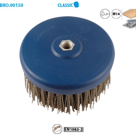 BROSSE PLATEAU POUR POLISSEUSE D.130 M14 GRAIN 60