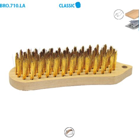 BROSSE FORME VIOLON 190X150X30 FIL LAITON DROIT MANUELLE (1/3)