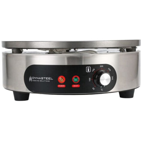 Crêpière électrique professionnelle Ø 40 cm – Puissance 3000 W – Température réglable de 50 à 300°C – Revêtement en fonte pour cuisson homogène (1/5)