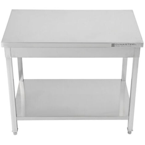 Table Inox Centrale avec Etagère - 1000 x 600 mm (1/5)