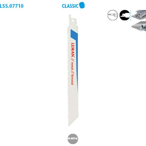 Boite de 5 lames scie sabre métal tôles épaisses Classic (1/6)