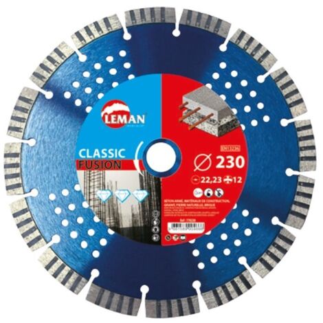 Leman - Disque Diamant Segments Béton Armé 115x22,23 Ht 12
