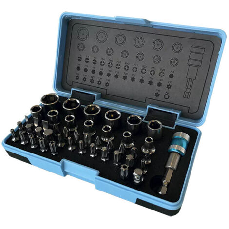 COFFRET DE DOUILLES 1/4 + EMBOUTS INOX 45 PIECES - 60045 - LEMAN (1/3)