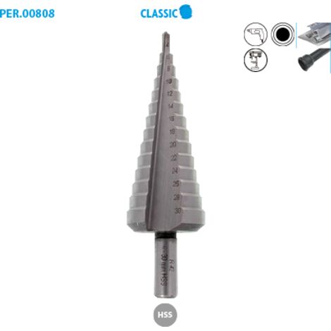 FORET ETAGE ACIER METAL DIAMETRE 4-30 ETAGE TOUS LES 2 MM (1/2)