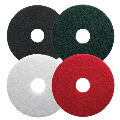 Leman – Boite de 5 disques pad de nettoyage 406 mm – Fibre polyester non tissée – Couleur verte pour récurage efficace (1/3)