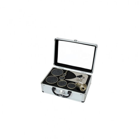 Leman – Coffret de 10 trépan diamantés 6 pans Ø6 à 68 – Pour grès, céramique, carrelage, marbre – Guide de perçage inclus