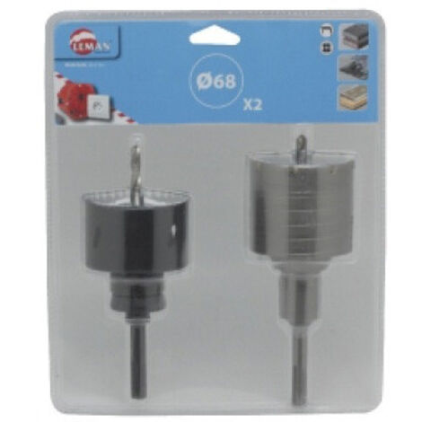 Leman - Lot de 2 Trépans Sds+ Diam68 Special Boitier Electrique (1/4)