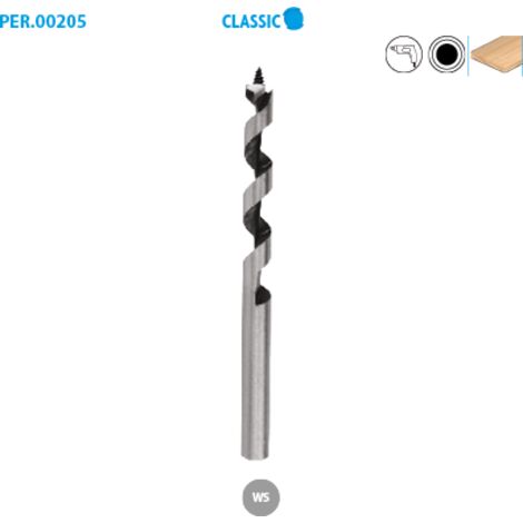 Leman – Mèche à bois hélicoïdale 9,5mm – Longueur 200mm – Longueur utile 140mm – Pour traitement charpentes – Évacuation efficace des copeaux