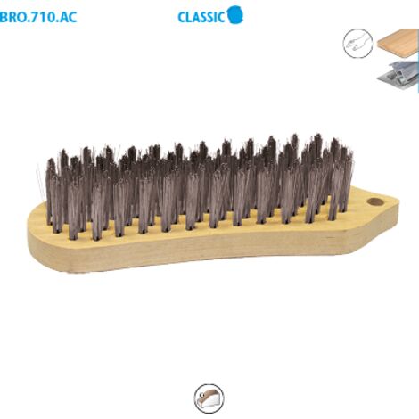 BROSSE FORME VIOLON 210X170X35 FIL ACIER DROIT MANUELLE (1/4)