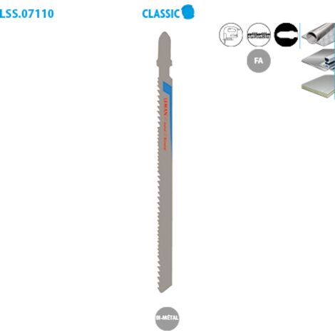 Boite de 5 lames scie sauteuse coupe fine métal Classic (1/2)