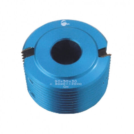 Leman – Porte-outils de toupie pour bouvetage d'angle 45° D.90mm Al.30mm – Bague d'épaisseur 2,5mm pour réglage – Pour assemblage bois