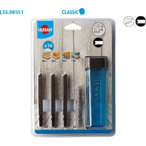 Leman - Assortiment 10 Lames Scie Sauteuse Attach.U (1/3)