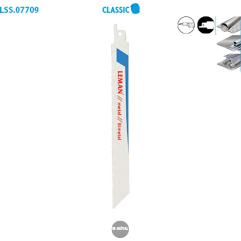 Boite de 5 lames scie sabre métal tôles minces coupe fine Classic (1/2)