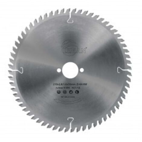 Leman – Lame de scie circulaire carbure 235 mm – Alésage 30 mm – 24 dents pour bois dur – Denture alternée pour coupe nette - 235x30x24z (1/5)