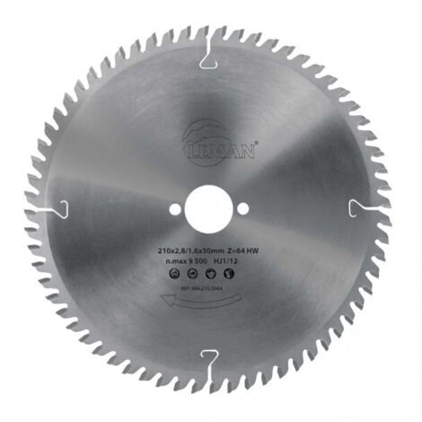 Leman – Lame de scie circulaire carbure D.200mm – Alésage 30mm – 48 dents pour bois dur – Coupe nette sans éclat - 200x30x48z
