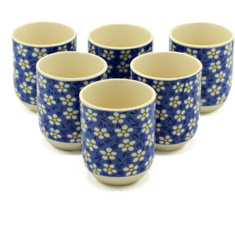 Tasses à Tisane - Marguerite Bleue- Vendu par 6 (1/2)