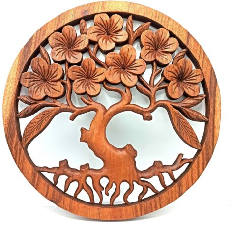 Panneau Frangipanier Arbre de Vie - 40 cm- Vendu par 1 (1/2)