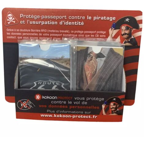 Présentoir 10 paquets de 5 protèges passeports anti fraude (1/5)
