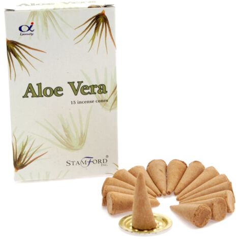 Cônes d'encens à l'Aloe Vera- Vendu par 1 (1/3)