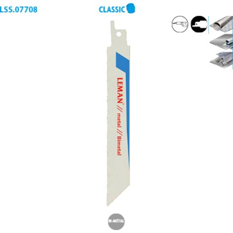 2 LS SABRE 130MM PAS 1,4MM BIM METAL/INOX/ALU - 7708.02 - LEMAN (1/2)